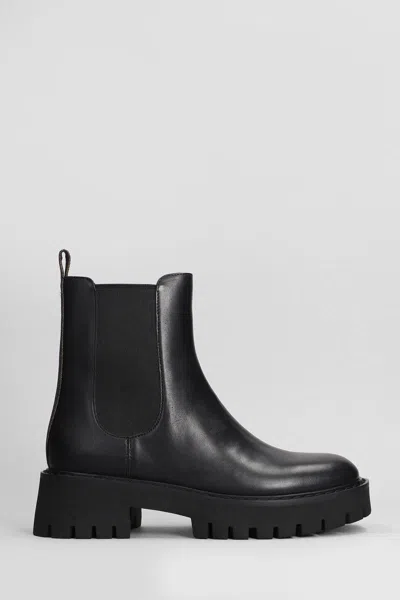 Michael Kors Asher Flat Bootie Combat Boots In Black
