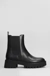 Michael Kors Asher Flat Ankle Boot In Black Leather In Black