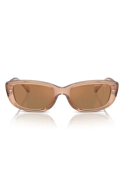 Michael Kors Asheville 54mm Rectangular Sunglasses In Brown