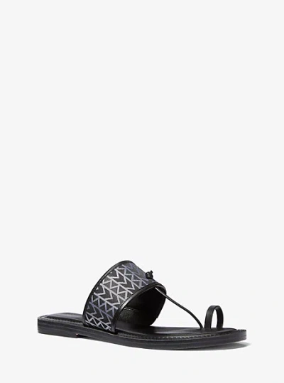 Michael Kors Ashtin Mk2000 Logo Jacquard Sandal
