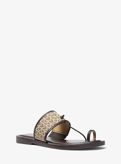 Michael Kors Ashtin Mk2000 Logo Jacquard Sandal