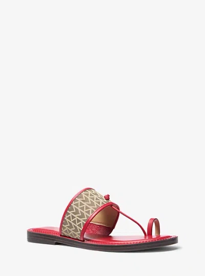 Michael Kors Ashtin Mk2000 Logo Jacquard Sandal