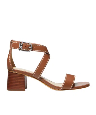 Michael Kors Ashton 50mm Leather Sandals In Brown