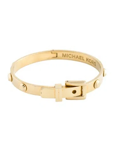 Pre-owned Michael Kors Astor Buckle Bangle Bracelet, 6.75" In Multicolor