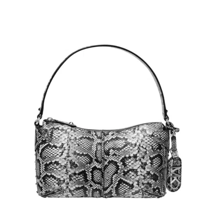 Michael Kors Astor Large Studded Leather Shoulder Bag In Black