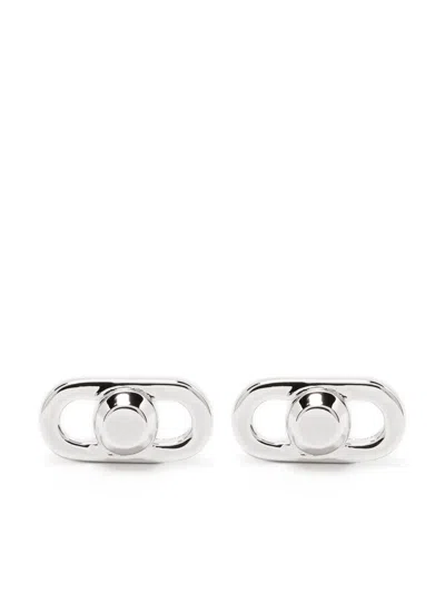 Michael Kors Astor Link Earrings In Silver