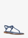 Michael Kors Astra Leather T-strap Sandal In Blue