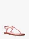 Michael Kors Astra Leather T-strap Sandal In Pink