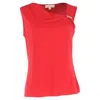 Michael Kors Asymmetric Neckline Top In Red Viscose In Red