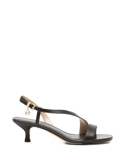 Michael Kors Asymmetric Slingback Sandals In Black