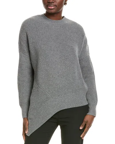 Michael Kors Asymmetrical Hem Cashmere Sweater In Grey