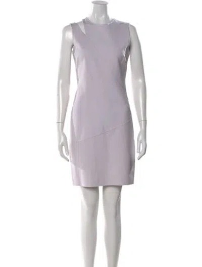 Pre-owned Michael Kors Asymmetrical Knee-length Dress In Purple