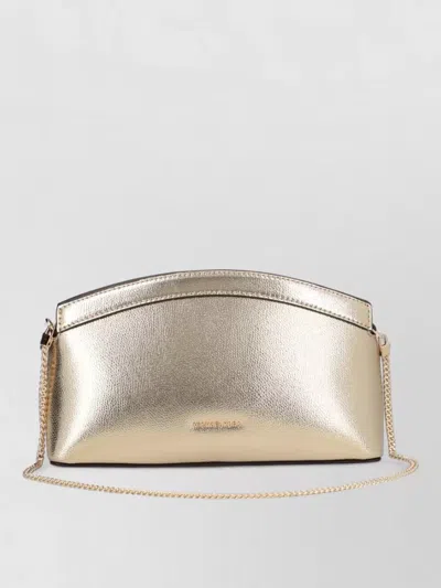 Michael Kors Athena Small Clutch Bag Chain Strap In Gold