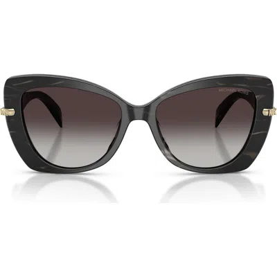 Michael Kors Atlanta 55mm Gradient Butterfly Sunglasses In Brown