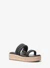 Michael Kors Audrina Braided Slide Sandal In Black