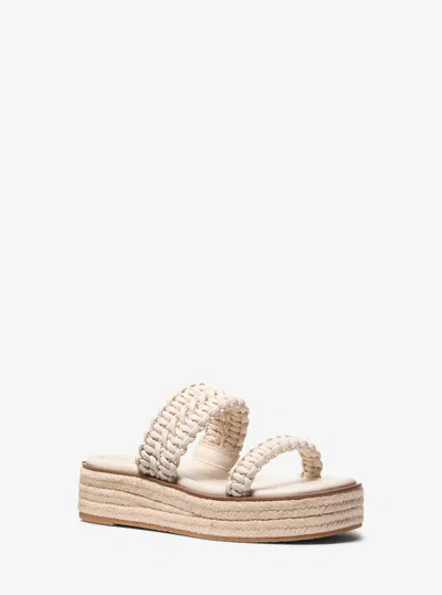 Michael Kors Audrina Braided Slide Sandal In White