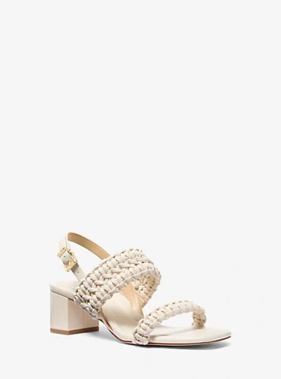 Michael Kors Audrina Woven Block Heel Sandal