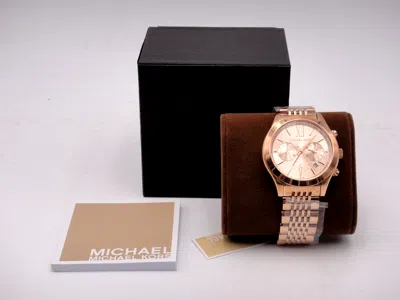 Pre-owned Michael Kors Authentic  Watch Mk5775 Rose Gold Stainless Steel Chronograph