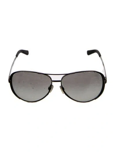 Pre-owned Michael Kors Aviator Gradient Sunglasses In Black