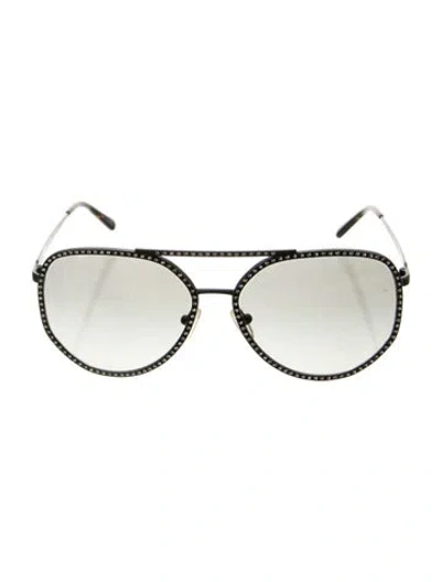 Pre-owned Michael Kors Aviator Gradient Sunglasses In Black