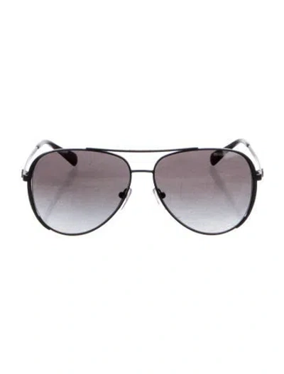 Pre-owned Michael Kors Aviator Gradient Sunglasses In Black
