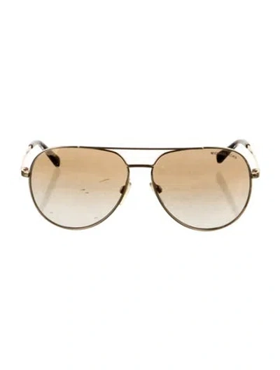 Pre-owned Michael Kors Aviator Gradient Sunglasses In Brown