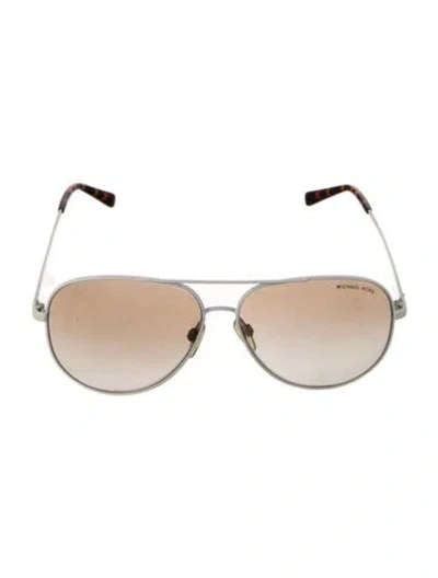 Pre-owned Michael Kors Aviator Gradient Sunglasses In Gold