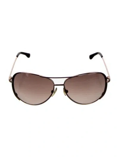 Pre-owned Michael Kors Aviator Gradient Sunglasses In Neutral