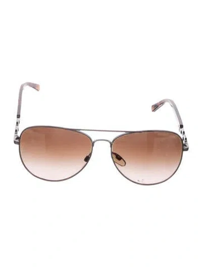 Pre-owned Michael Kors Aviator Gradient Sunglasses In Neutral