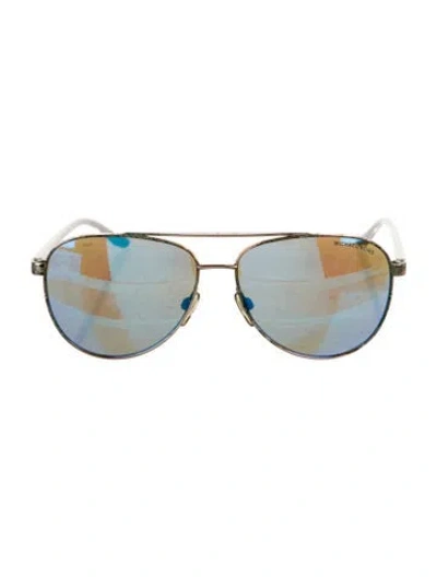 Pre-owned Michael Kors Aviator Mirrored Sunglasses In Multi