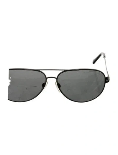 Pre-owned Michael Kors Aviator Tinted Sunglasses In Black