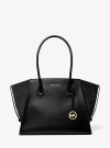MICHAEL KORS AVRIL EXTRA-LARGE LEATHER AND SUEDE TOTE BAG