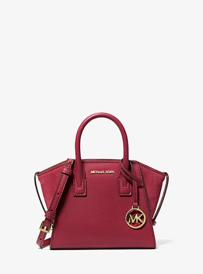 Michael Kors Avril Extra-small Leather And Suede Satchel