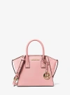 Michael Kors Avril Extra-small Leather And Suede Satchel In Pink