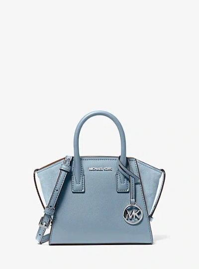 Michael Kors Avril Extra-small Leather Satchel In Blue