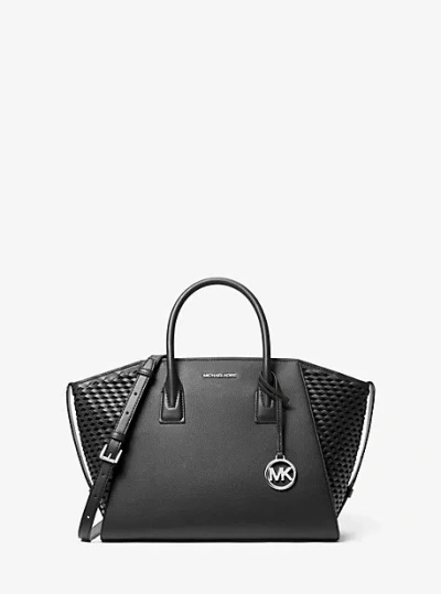 Michael Kors Avril Large Woven Satchel
