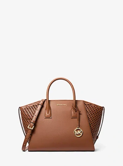 Michael Kors Avril Large Woven Satchel