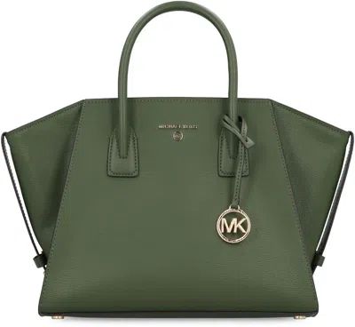 Michael Kors Avril Leather Handbag In Green