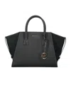 Michael Kors Avril Leather Top-zip Tote Bag In Black