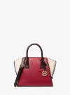 Michael Kors Avril Small Leather Satchel In Red