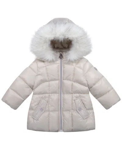 Michael Kors Kids' Baby Girls' Long-sleeve Stadium Puffer Jacket In Neutral