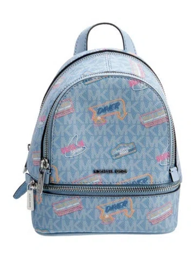 Pre-owned Michael Kors Backpack In Blue