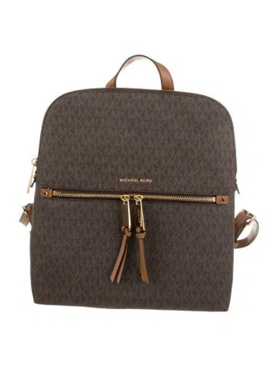 Pre-owned Michael Kors Backpack In Brown