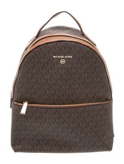 Pre-owned Michael Kors Backpack In Brown