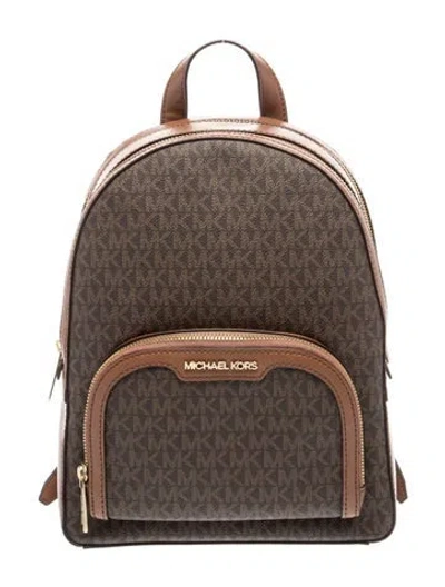 Pre-owned Michael Kors Backpack In Brown