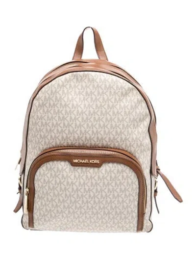 Pre-owned Michael Kors Backpack In Neutrals
