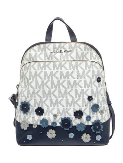 Pre-owned Michael Kors Backpack In White