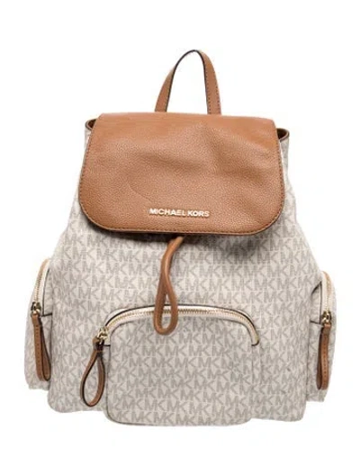 Pre-owned Michael Kors Backpack In White