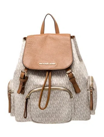 Pre-owned Michael Kors Backpack In White