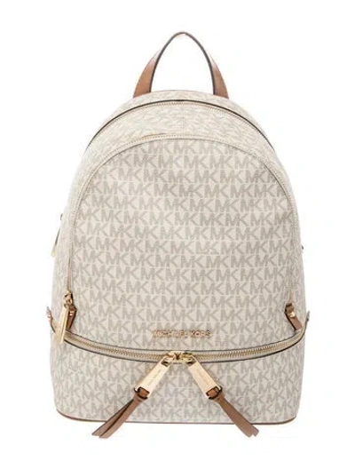 Pre-owned Michael Kors Backpack In White